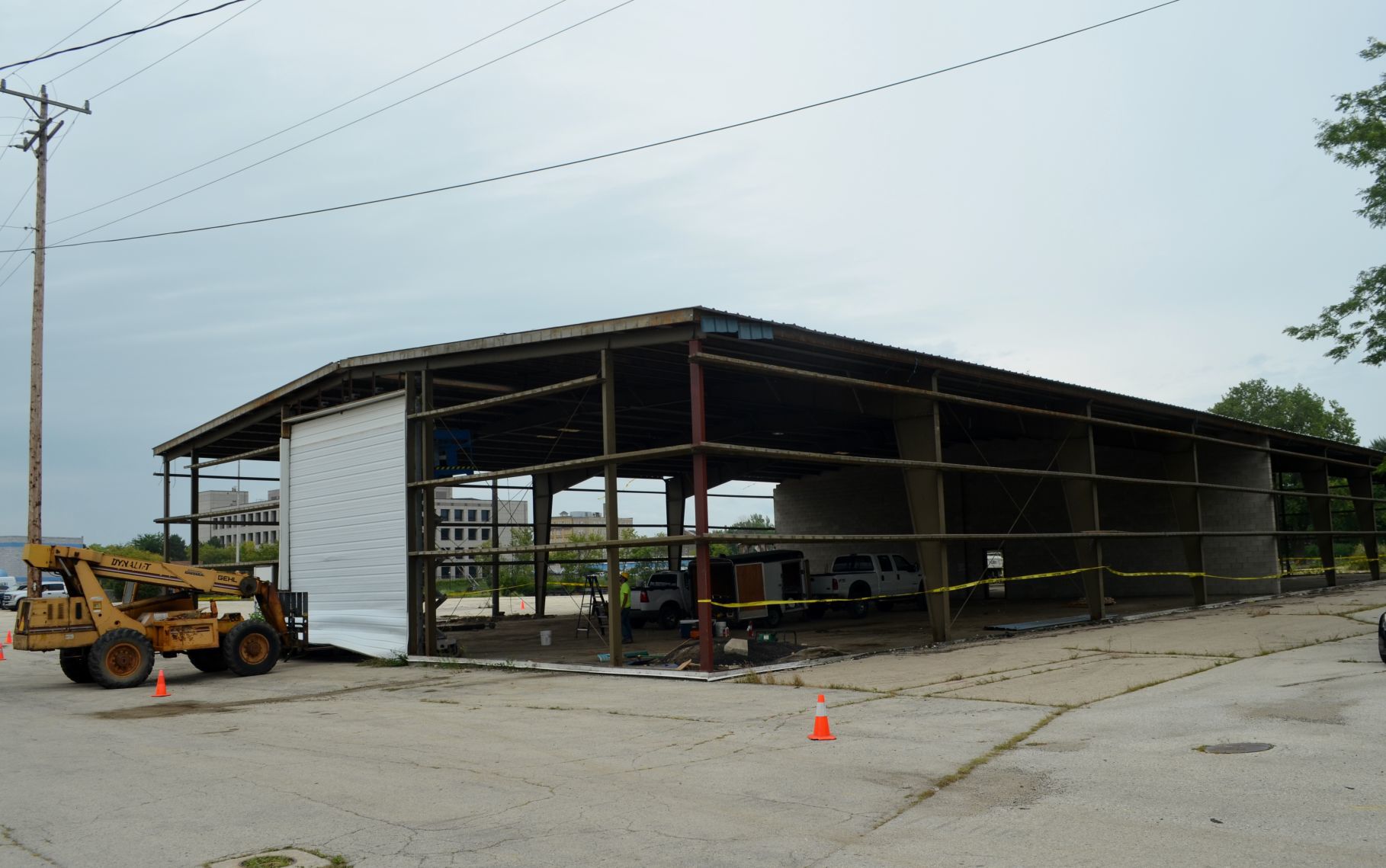 Water Street dismantling, pole barn, No. 3